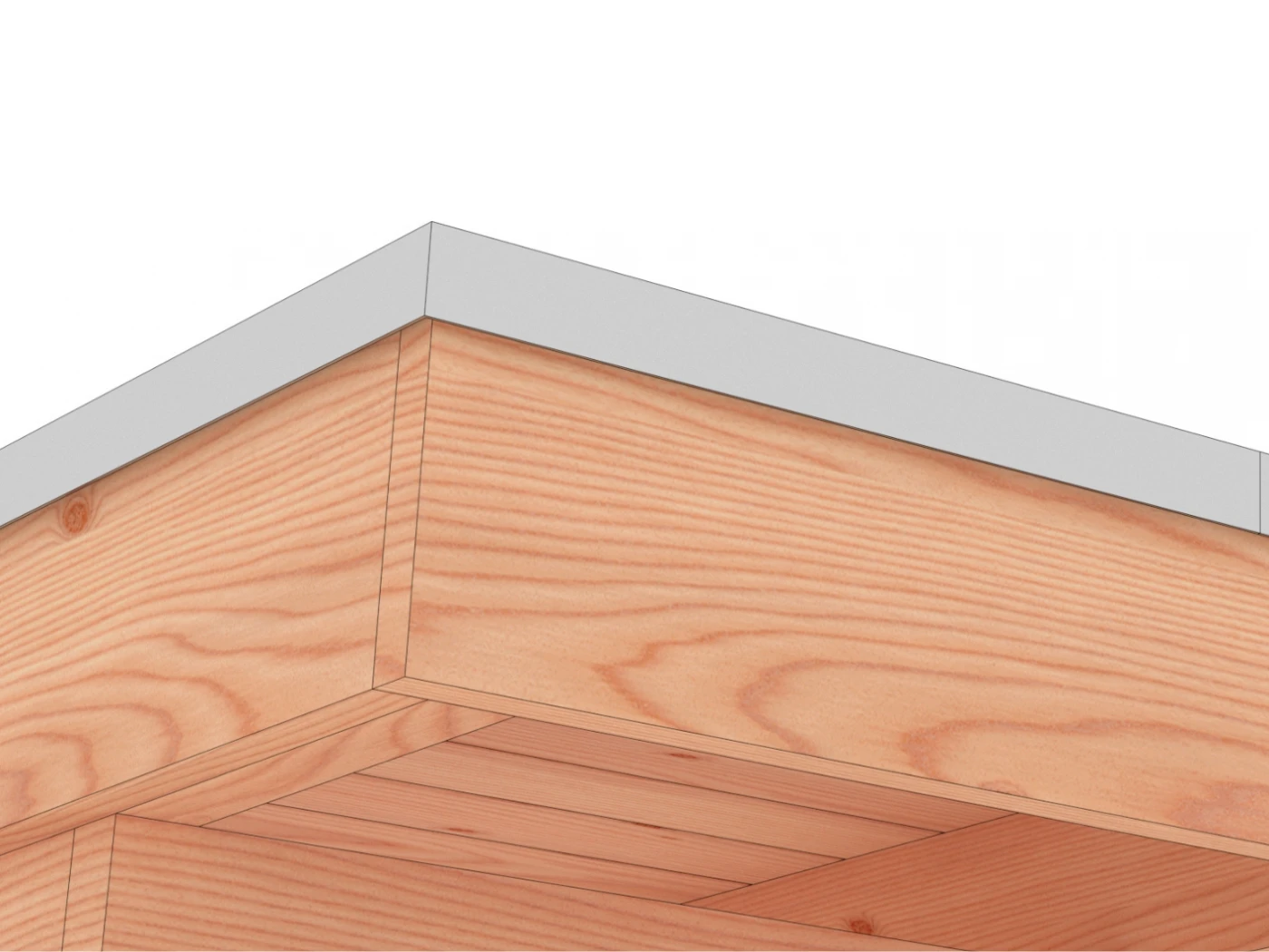 Aluminium Daktrimset Recht Plat Dak 905 x 450 cm - Afbeelding 1